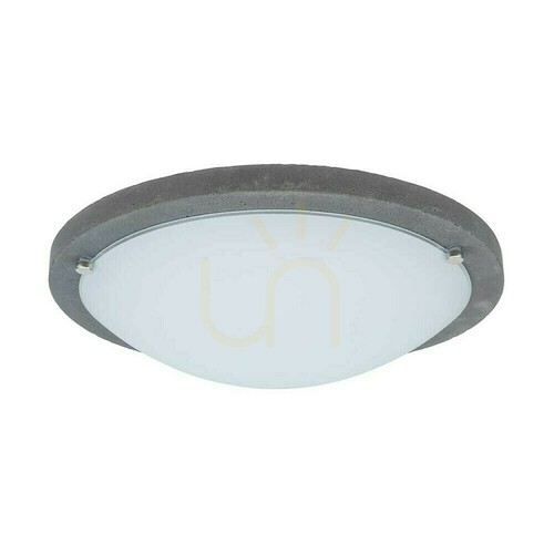 Jelölje be Rocky mennyezeti lámpa, 1xLED, 2700K, 18 W, beton szürke/fehér üvegburával, Ø45 cm