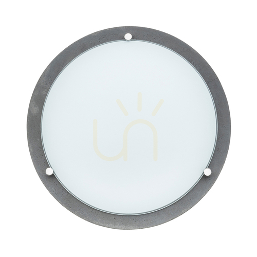 Jelölje be Rocky mennyezeti lámpa, 1xLED, 2700K, 13 W, beton szürke/fehér üvegburával, Ø35 cm