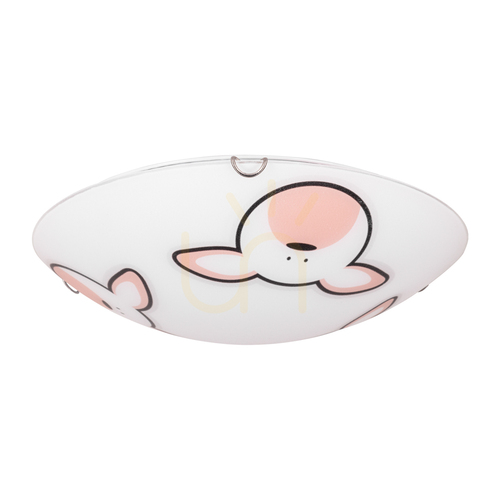Jelölje be Rubby mennyezeti lámpa, 2xE27, Max. 60 W, krómozott fém/fehér üvegburás, Ø40 cm