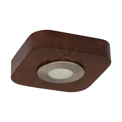 Jelölje be Sunniva mennyezeti lámpa, 1 db 3000 K-es, 5 W-os LED-lámpával, bükk- és diófa / szaténfényű fém, 14 cm