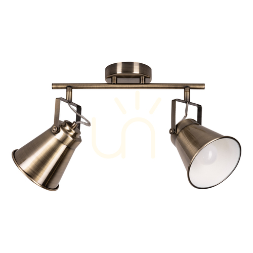 Jelölje be Tekla mennyezeti lámpa, 2xE27, Max. 60 W, fém patina, 39 cm