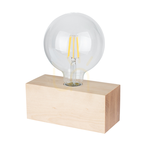 Jelölje be Theo asztali lámpa, 1xE27, Max. 25 W, nyírfa/fekete, 18 cm-es PVC-kábel