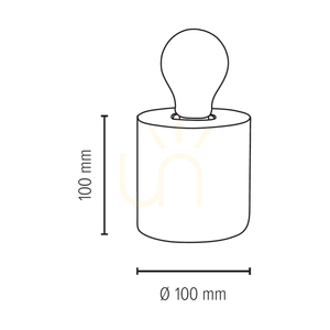 Trongo asztali lámpa, 1xE27, Max. 25 W, bükkfa/fekete PVC-kábel, Ø 9,5 cm small 3