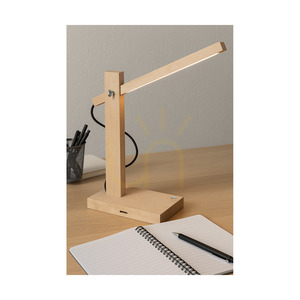 Tukan asztali lámpa, 1xLED, 3000 K, 5,5 W, nyírfa/antracit, fonott kábel érintéses fényerő-szabályzóval, 45 cm small 1
