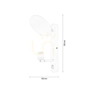 Turid fali lámpa, 1xLED, 3100K, 3 W, fehér fém, 16 cm small 2