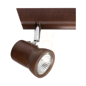 Venla mennyezeti lámpa, 3 db GU10-es foglalattal, max.. 5 W, bükk- és diófa / krómozott fém, 49 cm small 1