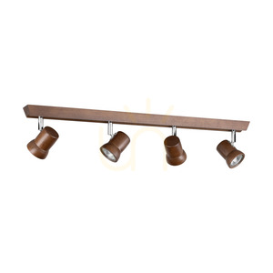 Venla mennyezeti lámpa, 4 db GU10-es foglalattal, max.. 5 W, bükk- és diófa / krómfém, 69 cm small 0