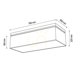 Vertiga mennyezeti lámpa, 4xE27, Max. 25 W, olajozott tölgy/fehér, 70 cm-es lámpaernyő small 5