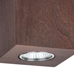 Wooddream Square mennyezeti lámpa, 1xGU10, Max. 6 W, bükk- és diófa, 10 cm small 1