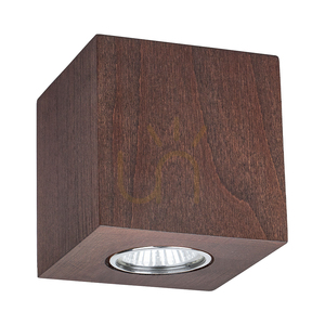 Wooddream Square mennyezeti lámpa, 1xGU10, Max. 6 W, bükk- és diófa, 10 cm small 0