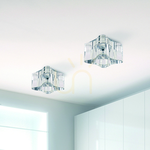Cristaldream mennyezeti lámpa szett, 3 db G4-es LED-izzóval (max.. 2,3 W), átlátszó üveg, tápegységgel, 8 cm small 2