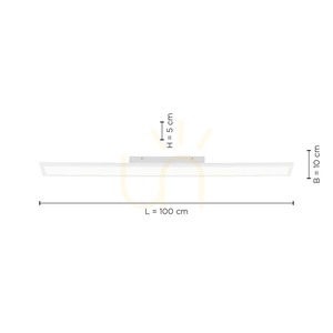 Paul Neuhaus FLAT 16537-16-O fehér LED mennyezeti panel 100 × 10 cm CCT small 6