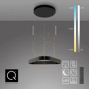Q-STRETTO 2690-18 Fekete 2xLED függesztett lámpa small 7