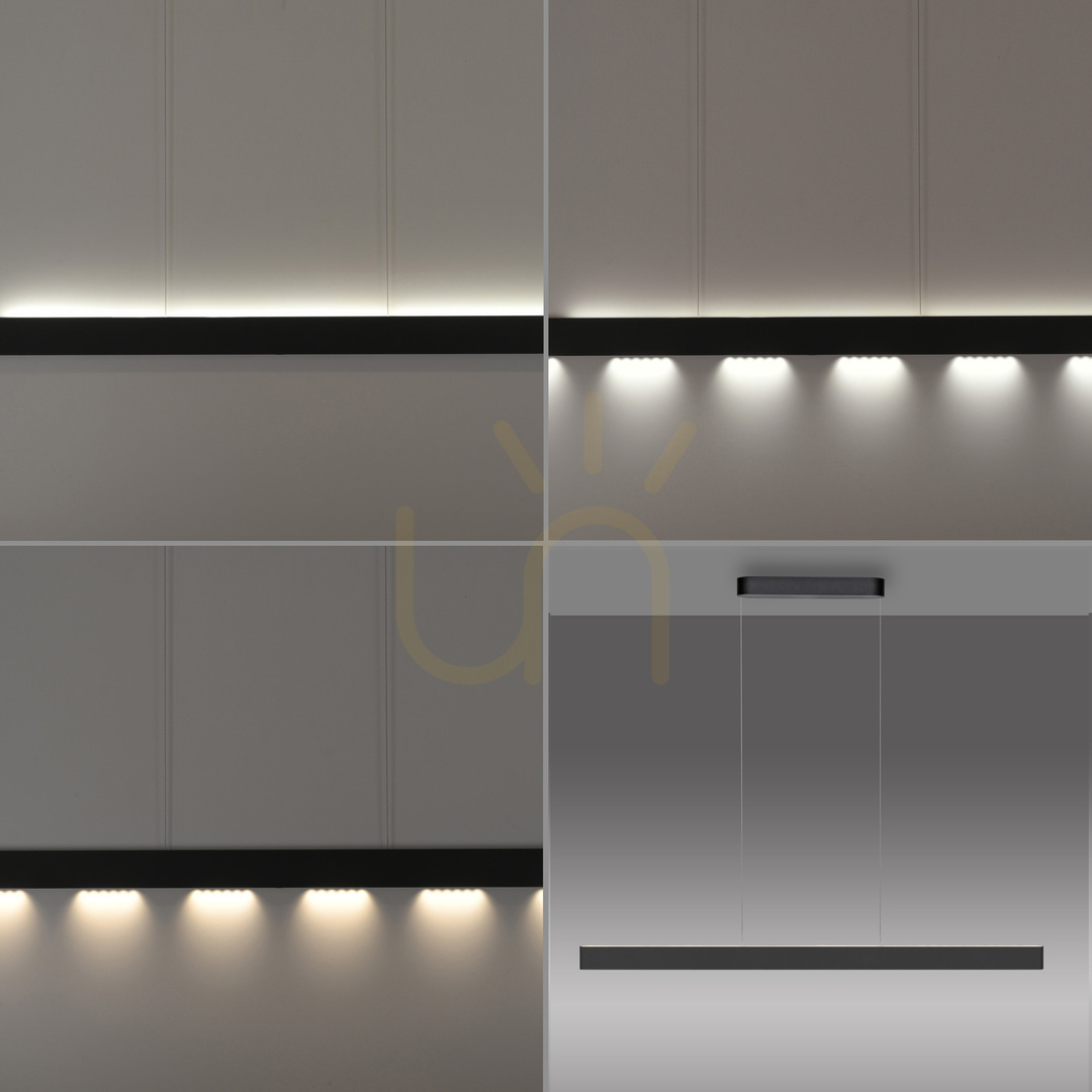 Kilátás Q-STRETTO 2687-18 Fekete 2xLED függesztett lámpa Q-STRETTO 2687-18 Fekete 2xLED függesztett lámpa