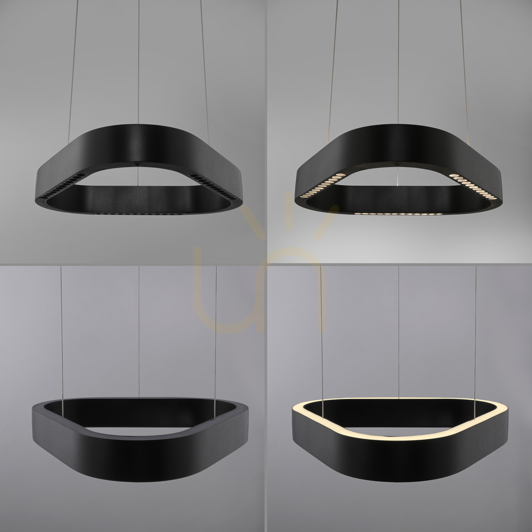 Kilátás Q-STRETTO 2689-18 Fekete 2xLED függesztett lámpa Q-STRETTO 2689-18 Fekete 2xLED függesztett lámpa