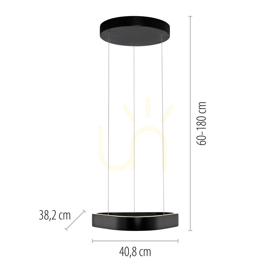 Jelölje be Q-STRETTO 2689-18 Fekete 2xLED függesztett lámpa Q-STRETTO 2689-18 Fekete 2xLED függesztett lámpa