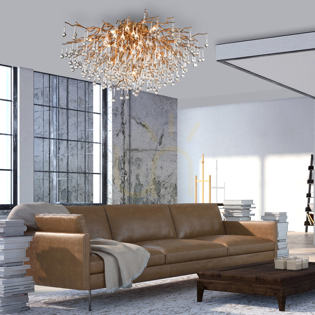 Előnézet ICICLE 8092-11 mennyezeti lámpa, sárgaréz, 14xG9 ICICLE 8092-11 mennyezeti lámpa, sárgaréz, 14xG9