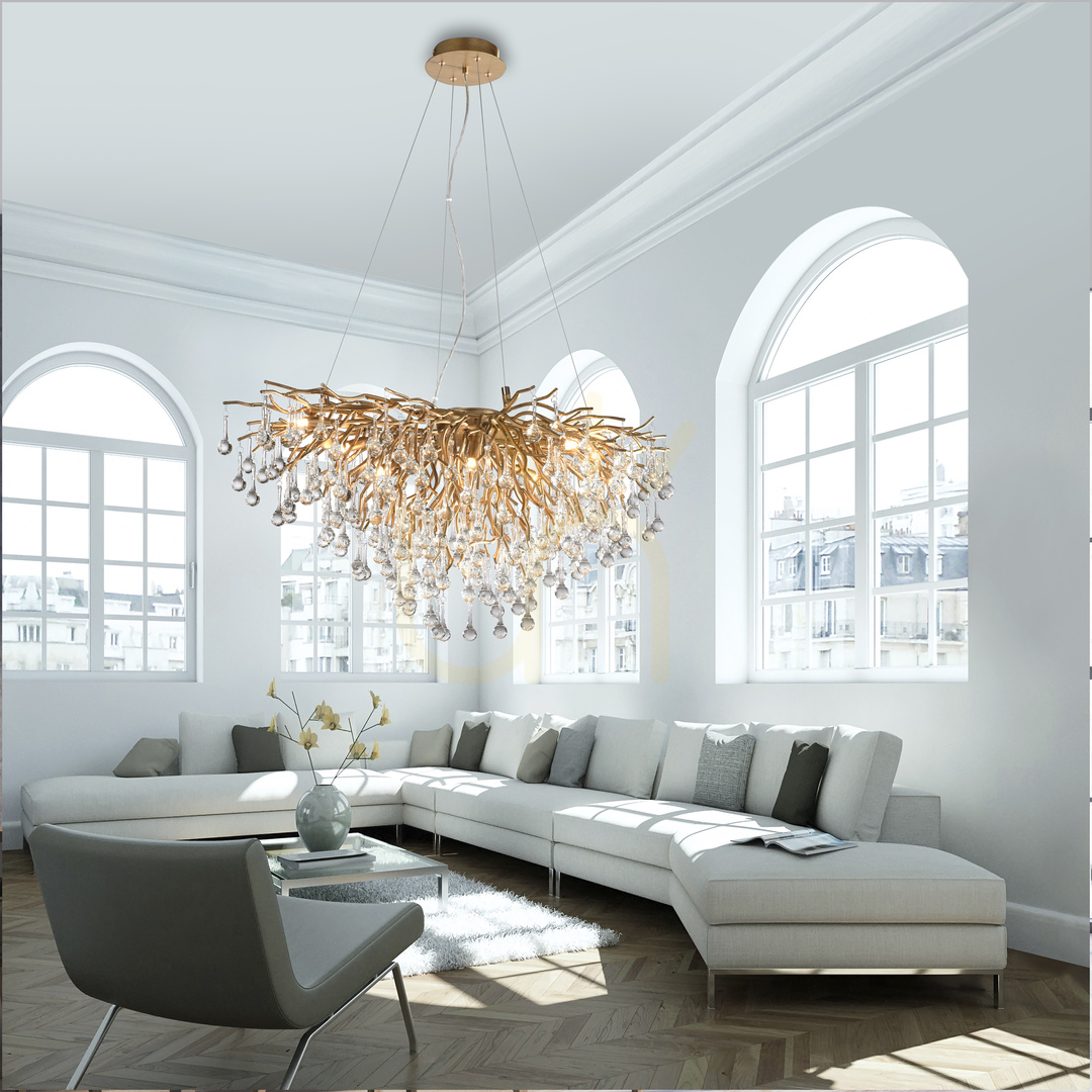 Jelölje be ICICLE 2192-11 sárgaréz függőlámpa, 10xG9 ICICLE 2192-11 sárgaréz függőlámpa, 10xG9