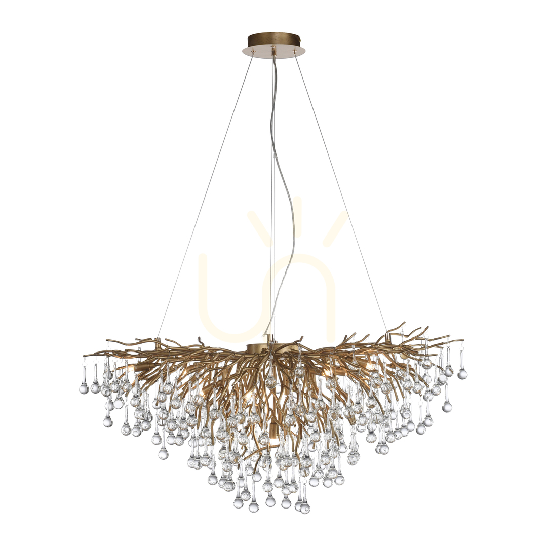 Jelölje be ICICLE 2192-11 sárgaréz függőlámpa, 10xG9 ICICLE 2192-11 sárgaréz függőlámpa, 10xG9