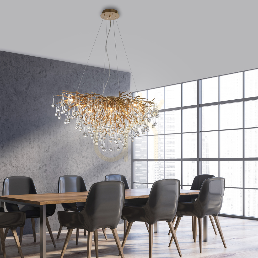 Előnézet ICICLE 2192-11 sárgaréz függőlámpa, 10xG9 ICICLE 2192-11 sárgaréz függőlámpa, 10xG9
