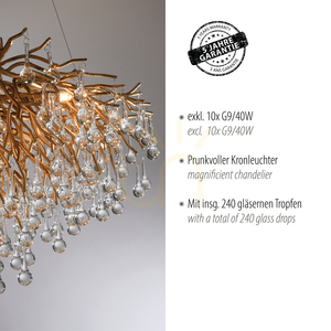 ICICLE 2192-11 sárgaréz függőlámpa, 10xG9 4 ICICLE 2192-11 sárgaréz függőlámpa, 10xG9 small 4