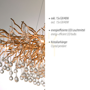 ICICLE 2031-11 sárgaréz függesztett lámpa, 15xG9 small 3