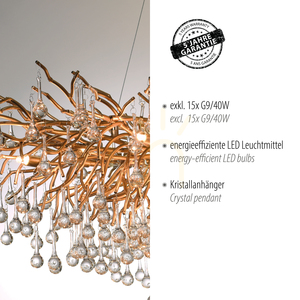 ICICLE 2031-11 sárgaréz függesztett lámpa, 15xG9 small 4
