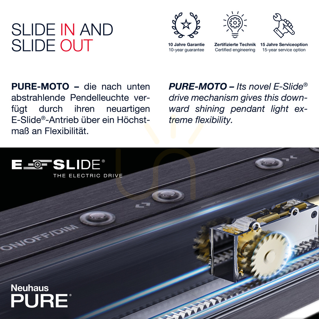 Kijelző PURE-MOTO 2525-15 szürke, 3 LED-es függesztett lámpa PURE-MOTO 2525-15 szürke, 3 LED-es függesztett lámpa