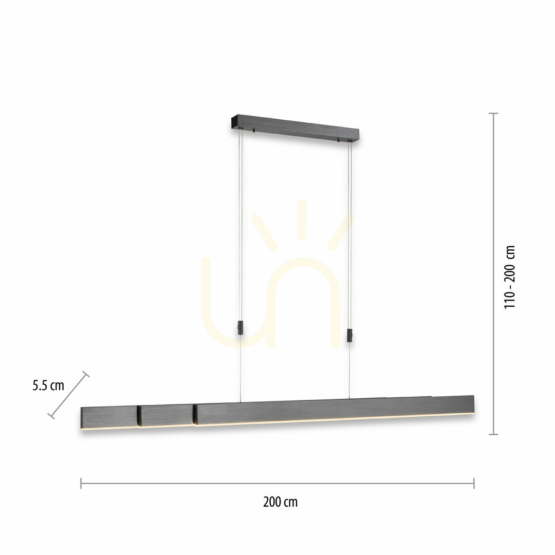 Előnézet PURE-MOTO 2525-15 szürke, 3 LED-es függesztett lámpa PURE-MOTO 2525-15 szürke, 3 LED-es függesztett lámpa