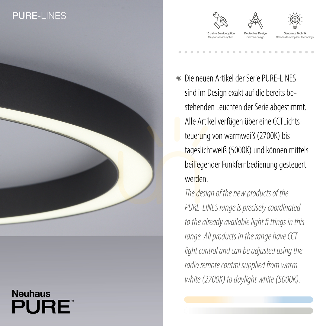 Kijelző PURE-LINES 6306-13 antracit színű, 1xLED-es függesztett lámpa PURE-LINES 6306-13 antracit színű, 1xLED-es függesztett lámpa