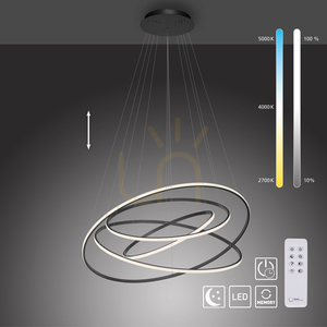 TESSARA 2124-13 antracit színű, 1xLED-es függesztett lámpa small 12