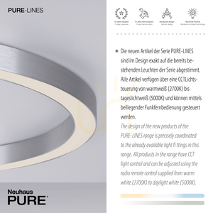 PURE-LINES 6306-95 mennyezeti lámpa, ezüst, 1xLED small 4