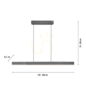 PURE-MOTO-RISE 2545-15 szürke, 3xLED-es függesztett lámpa small 8
