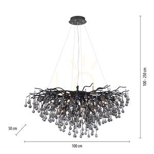 ICICLE 2192-18 Fekete 10xG9 függesztett lámpa 8 ICICLE 2192-18 Fekete 10xG9 függesztett lámpa small 8