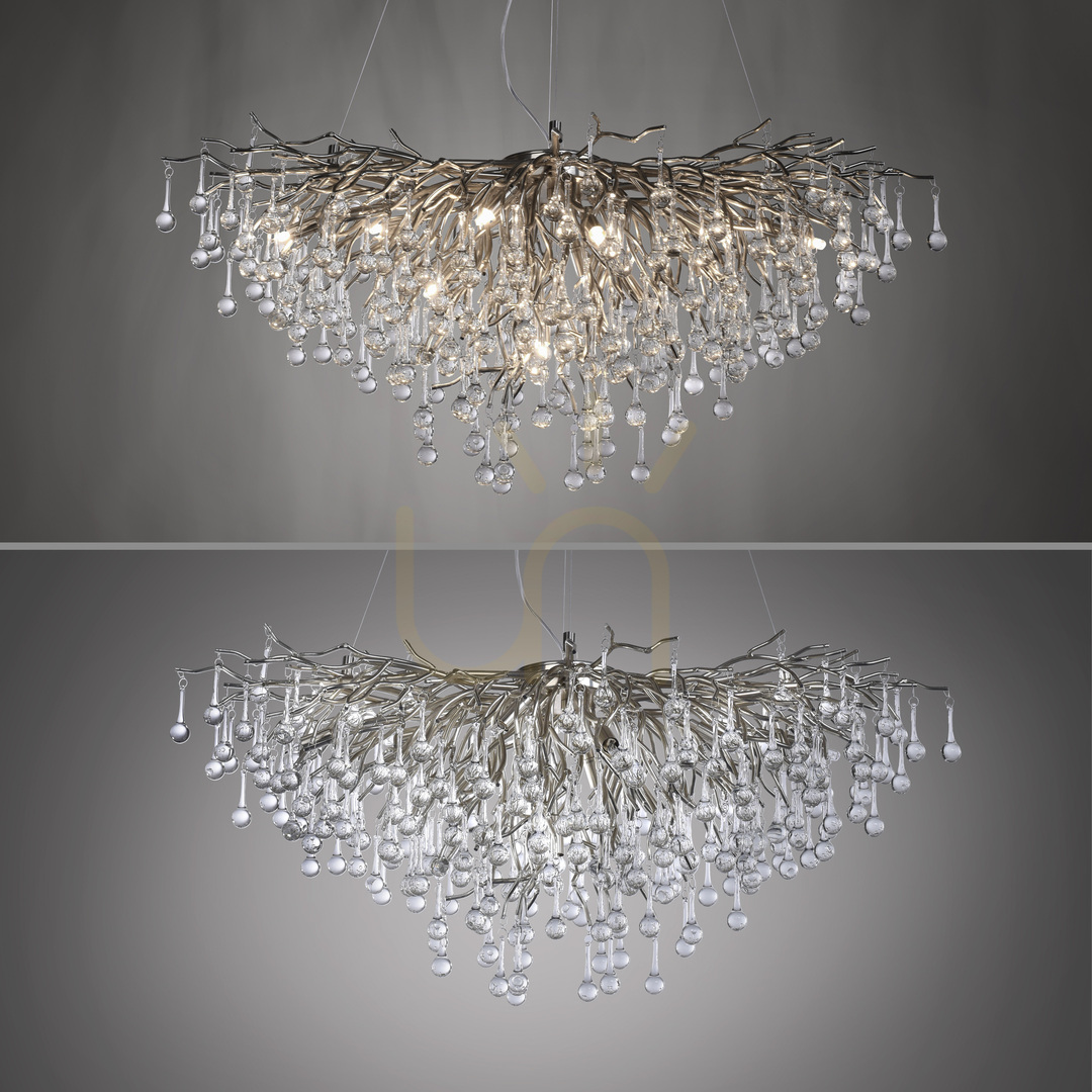 Előadás ICICLE 2192-55 ezüst 10xG9 függesztett lámpa ICICLE 2192-55 ezüst 10xG9 függesztett lámpa