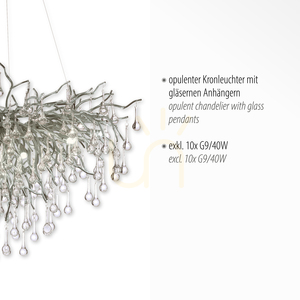 ICICLE 2192-55 ezüst 10xG9 függesztett lámpa 3 ICICLE 2192-55 ezüst 10xG9 függesztett lámpa small 3