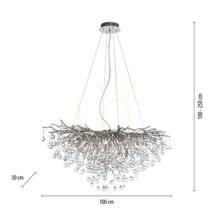 ICICLE 2192-55 ezüst 10xG9 függesztett lámpa 8 ICICLE 2192-55 ezüst 10xG9 függesztett lámpa small 8