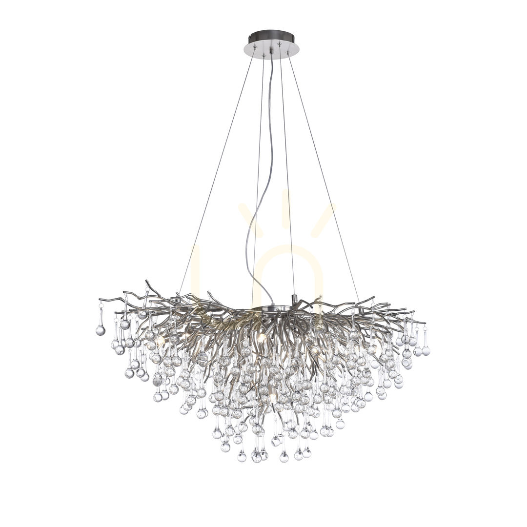 ICICLE 2192-55 ezüst 10xG9 függesztett lámpa