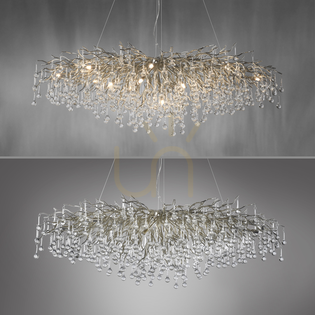 Előadás ICICLE 2031-55 függesztett lámpa, ezüst, 15xG9 ICICLE 2031-55 függesztett lámpa, ezüst, 15xG9