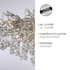 ICICLE 2031-55 függesztett lámpa, ezüst, 15xG9 4 ICICLE 2031-55 függesztett lámpa, ezüst, 15xG9 small 4