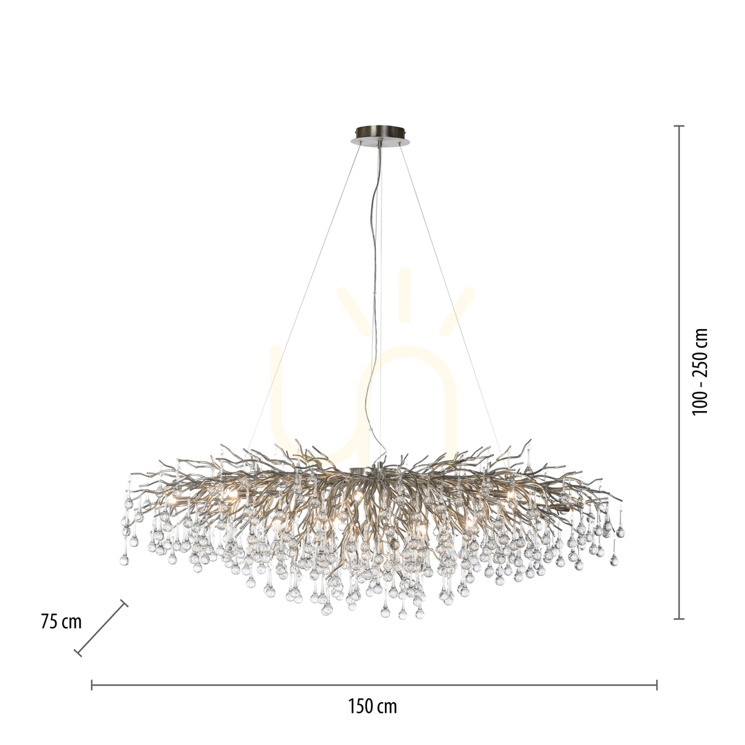 Előnézet ICICLE 2031-55 függesztett lámpa, ezüst, 15xG9 ICICLE 2031-55 függesztett lámpa, ezüst, 15xG9