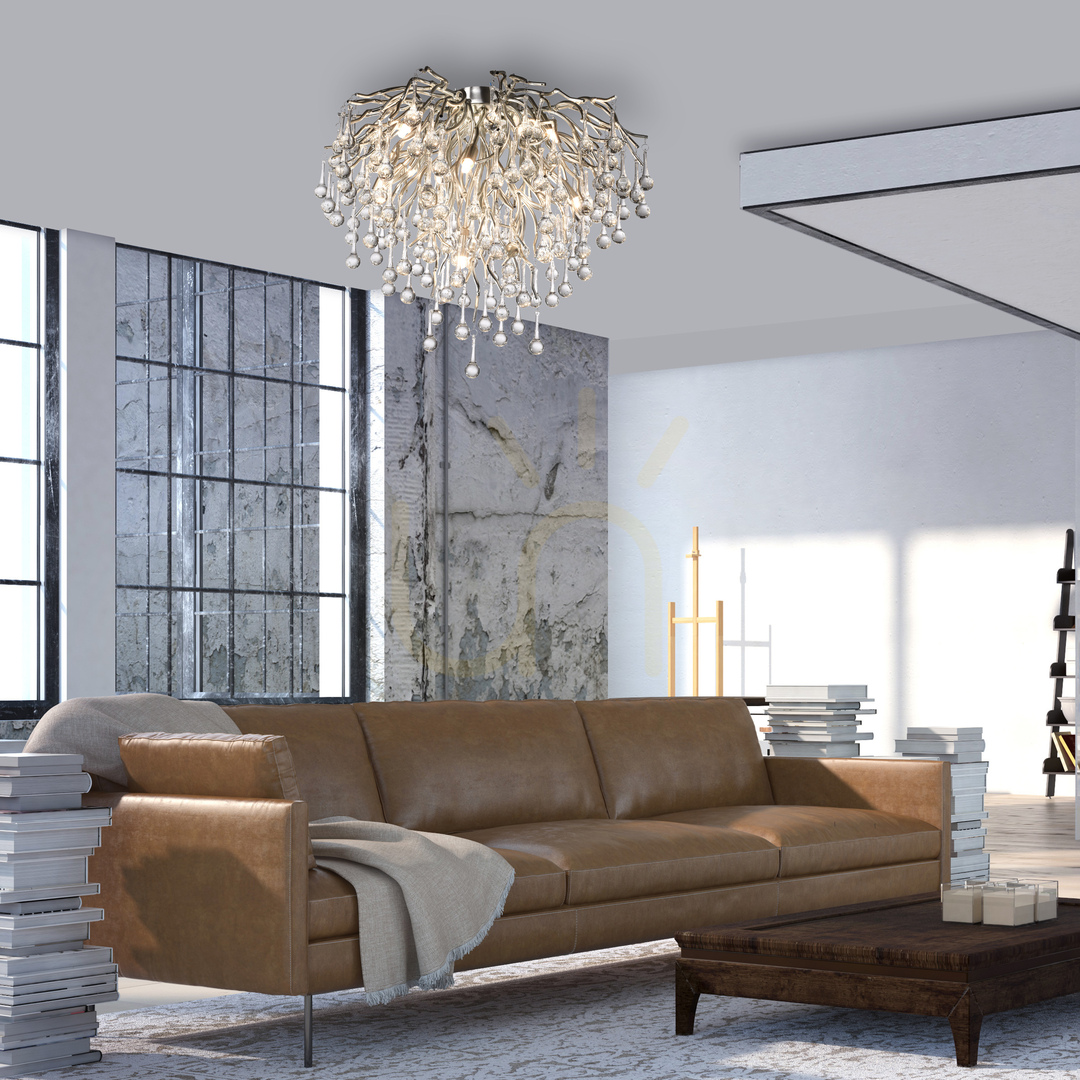 Jelölje be ICICLE 8091-55 ezüst mennyezeti lámpa, 9xG9 ICICLE 8091-55 ezüst mennyezeti lámpa, 9xG9