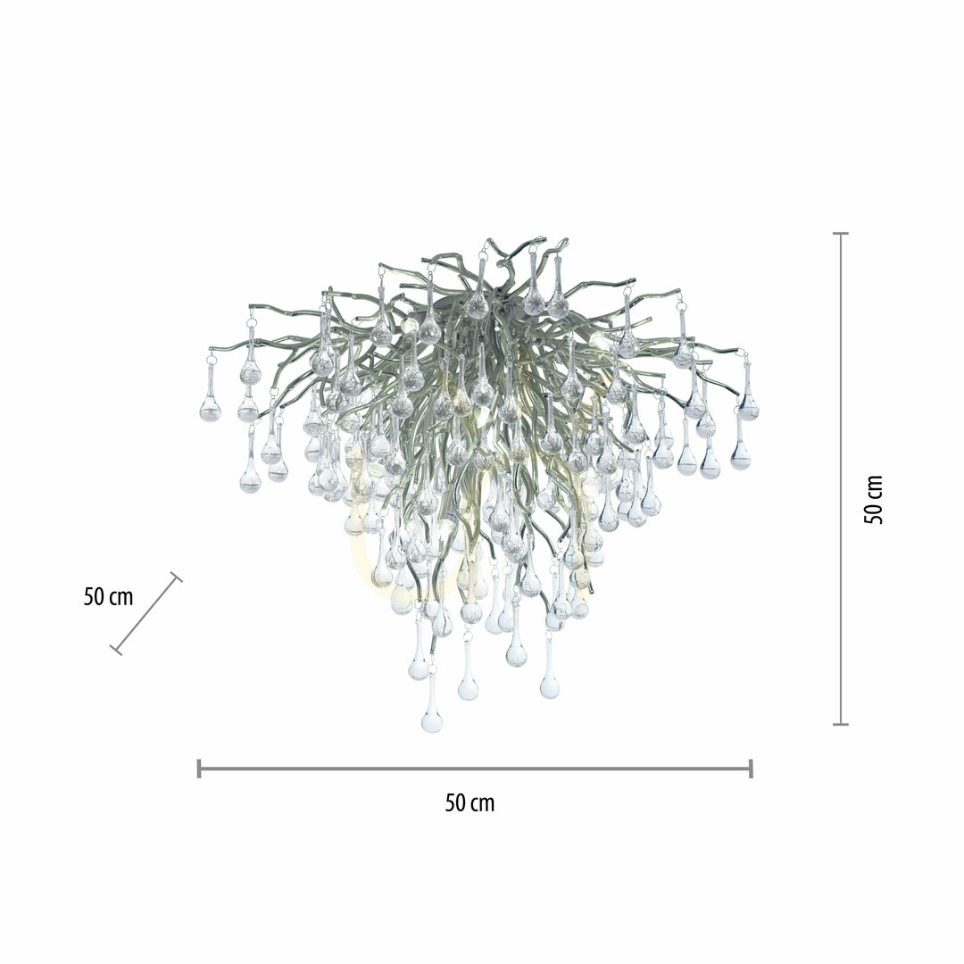 Kijelző ICICLE 8091-55 ezüst mennyezeti lámpa, 9xG9 ICICLE 8091-55 ezüst mennyezeti lámpa, 9xG9