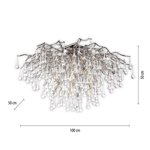 ICICLE 8092-55 ezüst mennyezeti lámpa, 14xG9 small 8