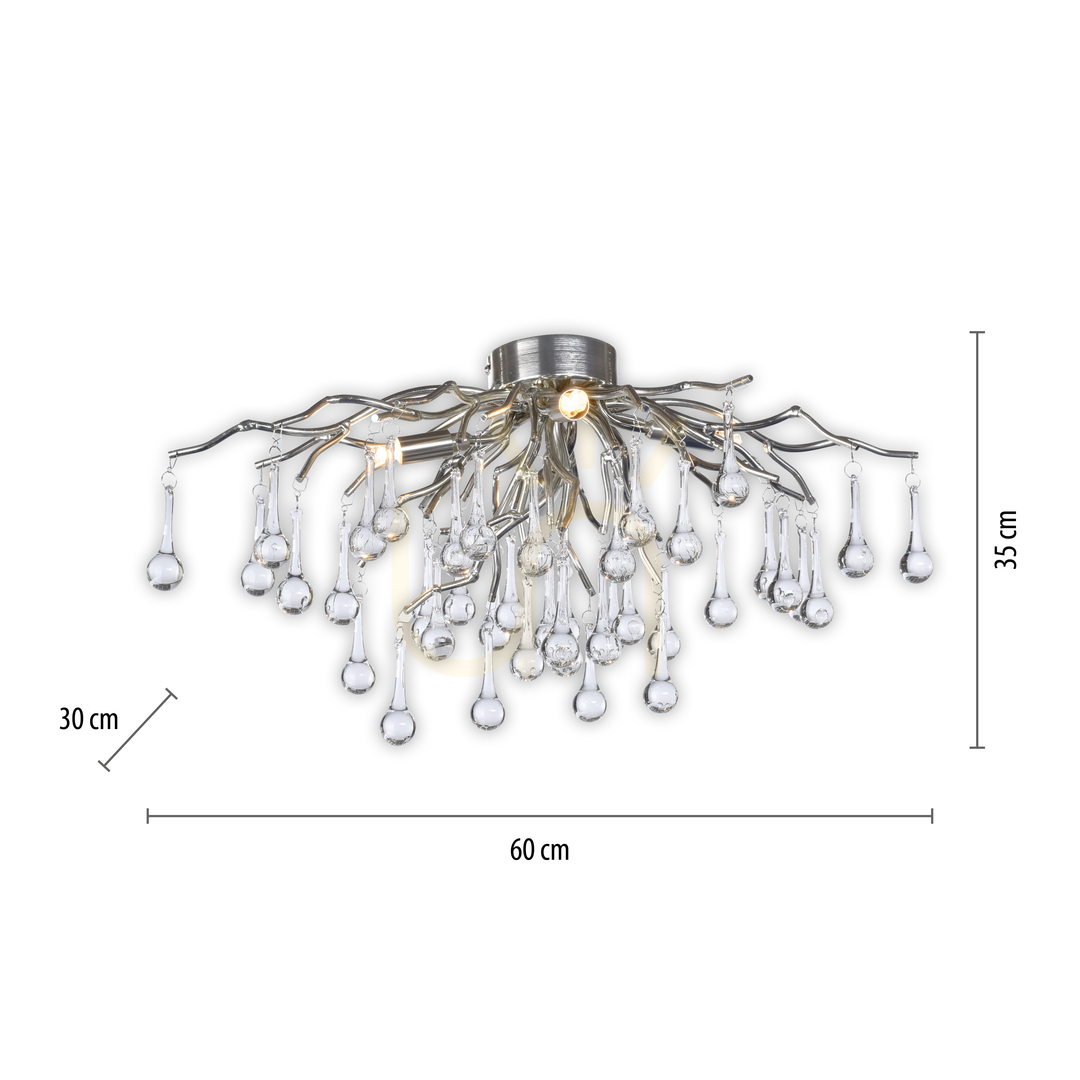 Kijelző ICICLE 8090-55 ezüst mennyezeti lámpa, 4xG9 ICICLE 8090-55 ezüst mennyezeti lámpa, 4xG9