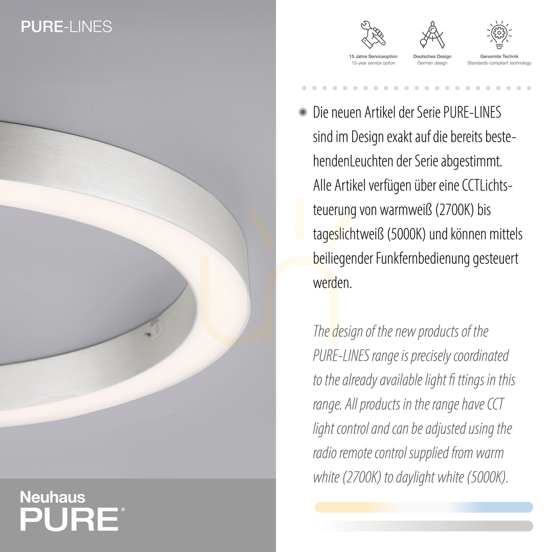 Kijelző PURE-LINES 6309-95 mennyezeti lámpa, ezüst, 1xLED PURE-LINES 6309-95 mennyezeti lámpa, ezüst, 1xLED