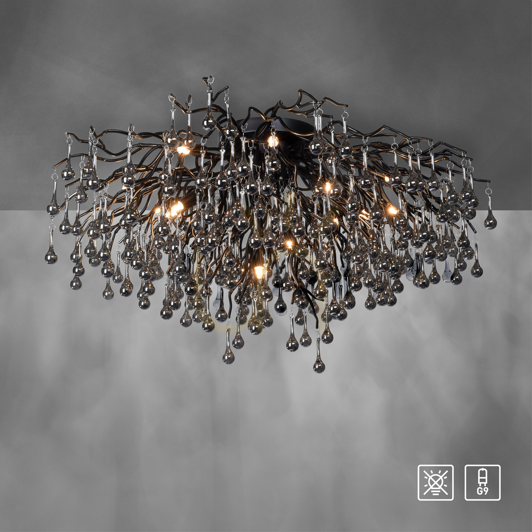 Kijelző ICICLE 8092-18 mennyezeti lámpa, fekete, 14xG9 ICICLE 8092-18 mennyezeti lámpa, fekete, 14xG9