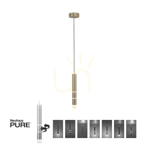 PURE-VEGA 2211-60 sárgaréz 4xLED függesztett lámpa small 1