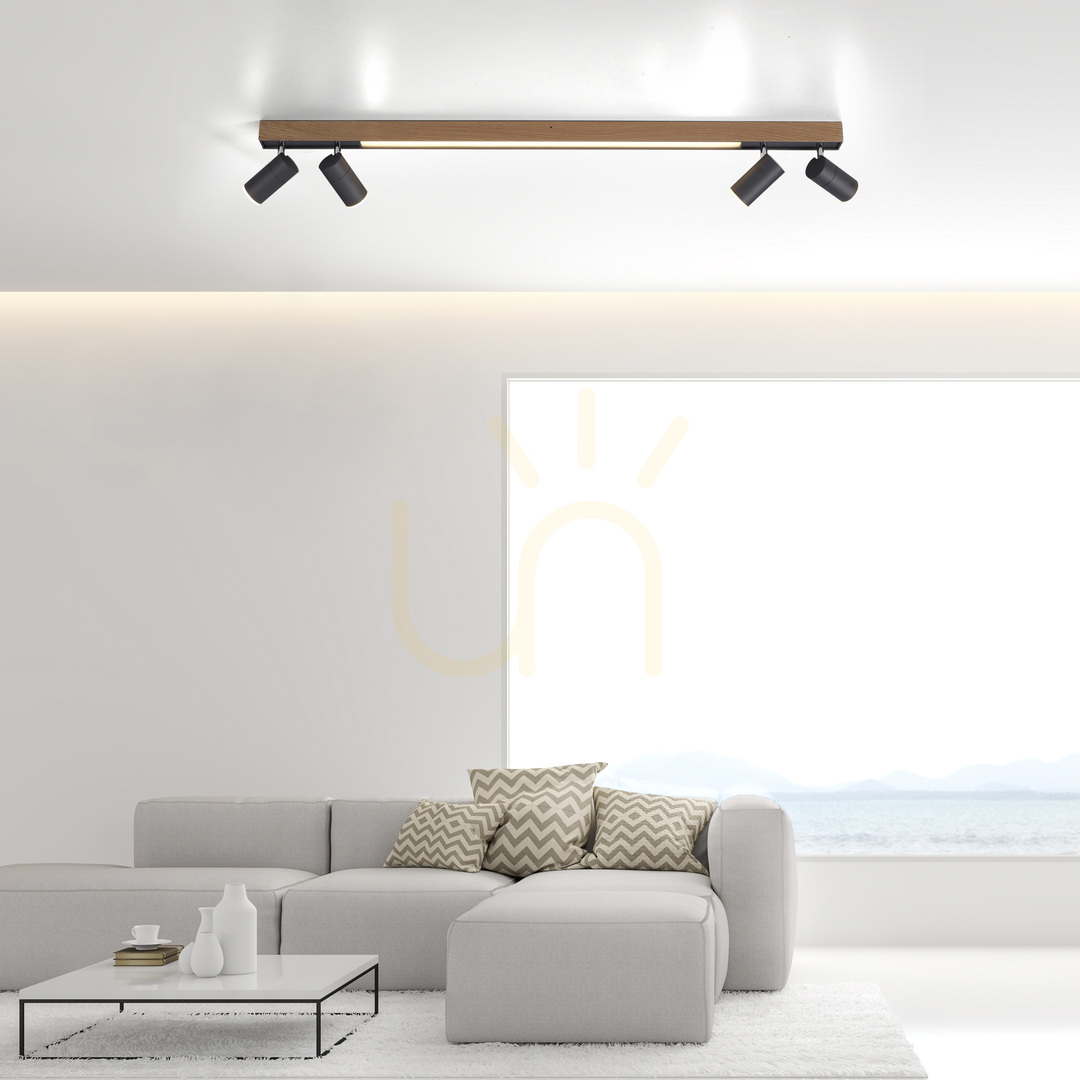 Előnézet PURE-LINES 6121-79 mennyezeti lámpa, fa hatású kivitel, 5xLED PURE-LINES 6121-79 mennyezeti lámpa, fa hatású kivitel, 5xLED