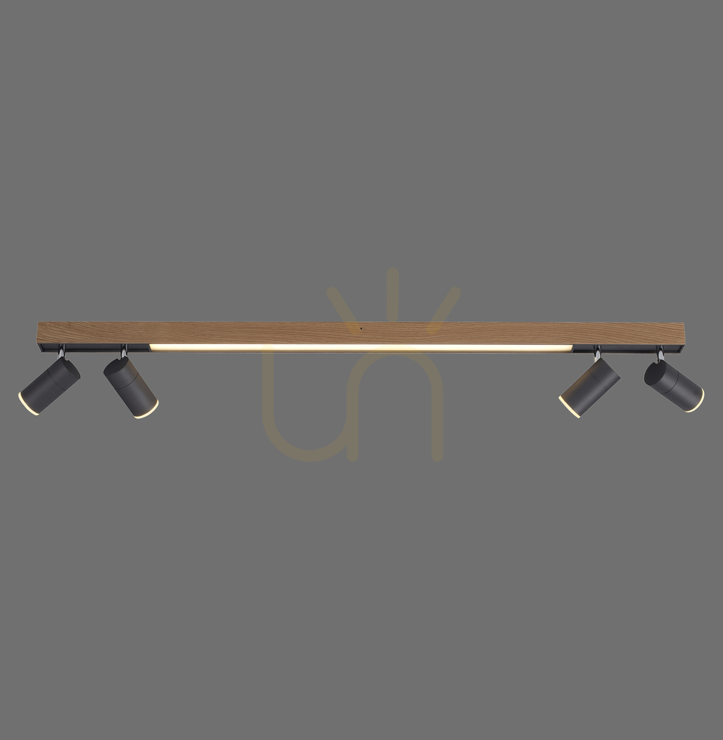 Előnézet PURE-LINES 6121-79 mennyezeti lámpa, fa hatású kivitel, 5xLED PURE-LINES 6121-79 mennyezeti lámpa, fa hatású kivitel, 5xLED